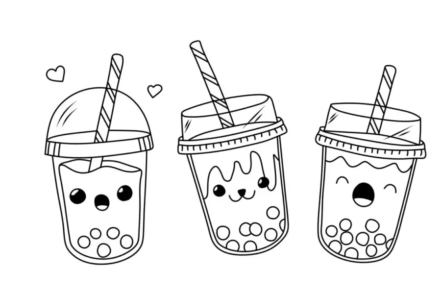 ausmalbilder bubble tea
