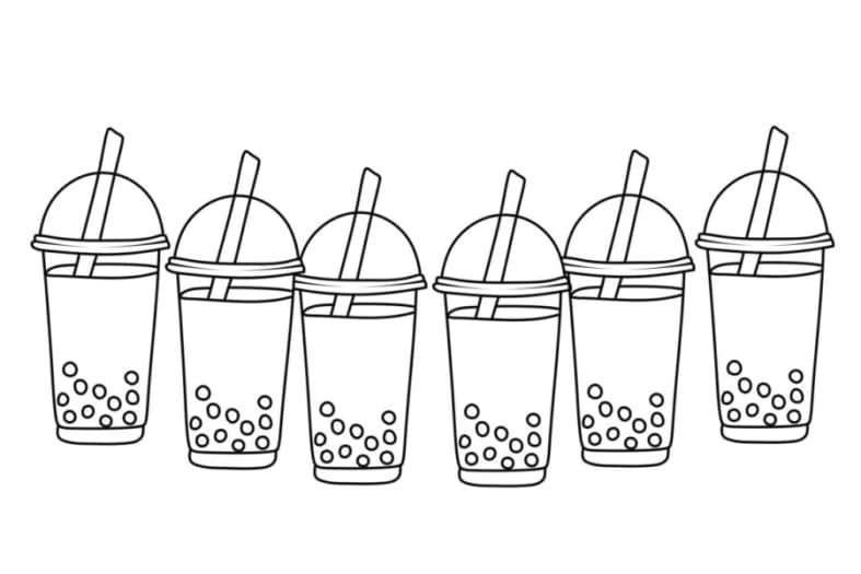 35+ Bubble Tea ausmalbilder kawaii für kinder zum ausmalen