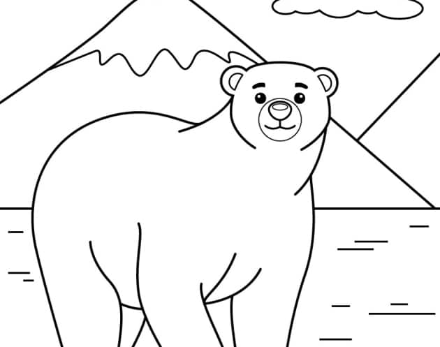 ausmalbilderkinder.de – Ausmalbilder Eisbären 02