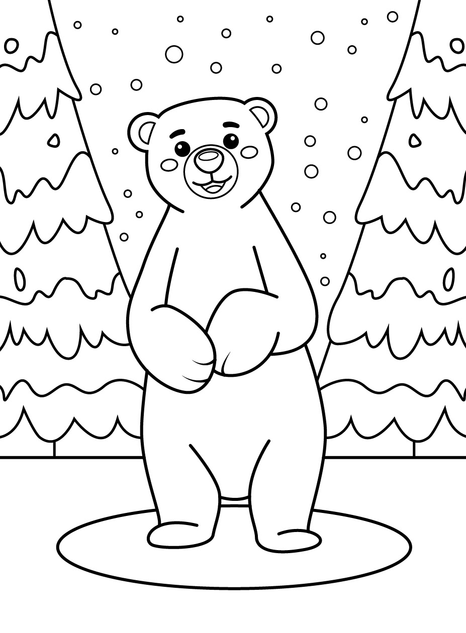 ausmalbilderkinder.de – Ausmalbilder Eisbären 03