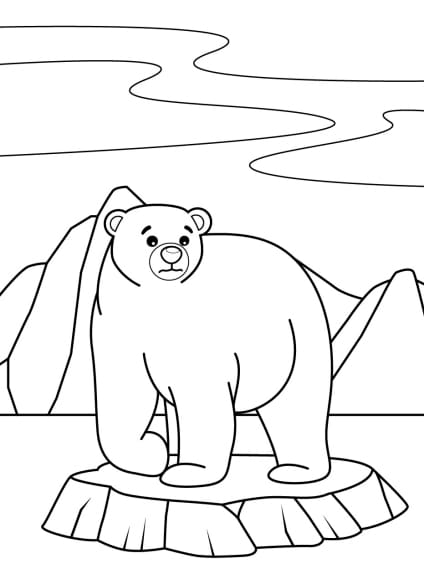 ausmalbilderkinder.de – Ausmalbilder Eisbären 04