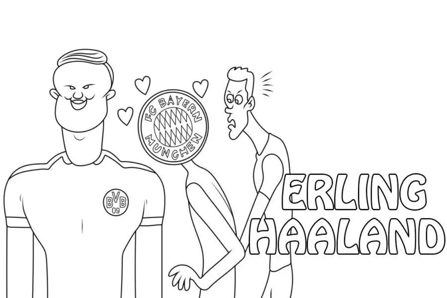 ausmalbilder haaland