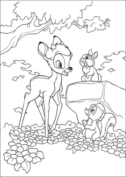 ausmalbilderkinder.de – Ausmalbilder Bambi 24