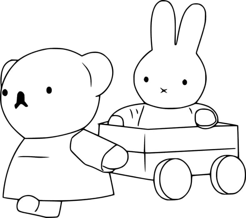 Miffy coloring pages free Print and Coloring