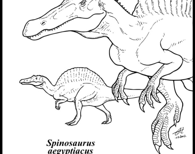 ausmalbilderkinder.de – Ausmalbilder Spinosaurus 11