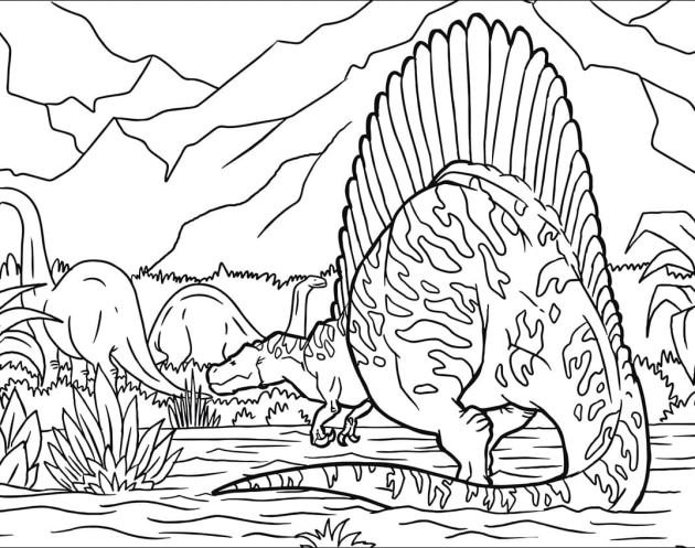 ausmalbilderkinder.de – Ausmalbilder Spinosaurus 13