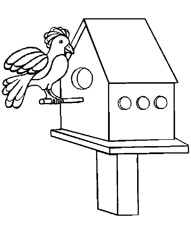 ausmalbilderkinder.de – Ausmalbilder Vogelhaus 03
