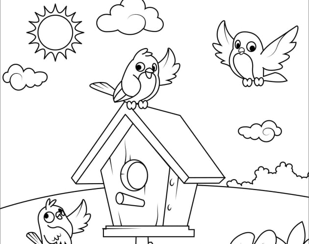 ausmalbilderkinder.de – Ausmalbilder Vogelhaus 16