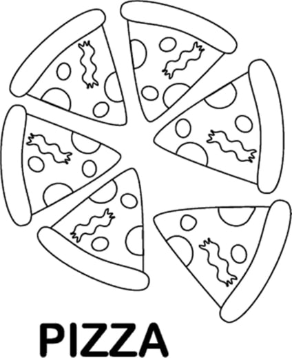 pizza slice coloring pages