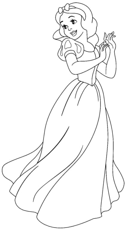Snow White coloring pages PDF to print free