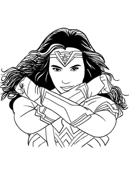 Wonder Woman coloring pages for female superhero fans