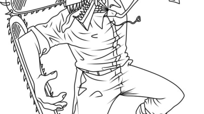 Chainsaw Man Free coloring pages for kids to color