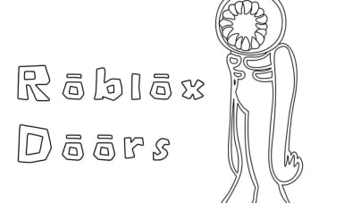 Coloriage Screech Roblox Doors - télécharger et imprimer gratuit