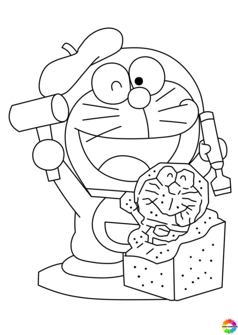 Doraemon coloring pages to print - collection for fans