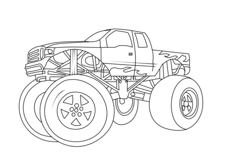 35+ Monster Truck coloring pages free to print for kids