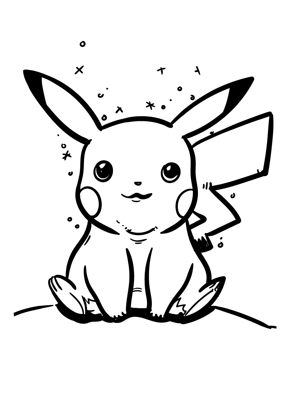 coda di pikachu - 1 Pikachu Pagine da colorare gratuite da stampare per bambini, fan