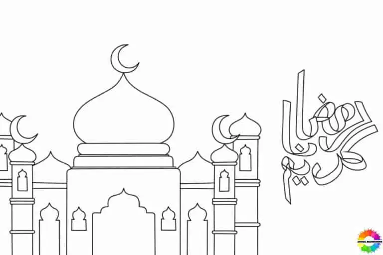 Ramadan Free printable coloring - Ramadan Ausmalbilder Ausmalbilderkinder.de 24 768x512