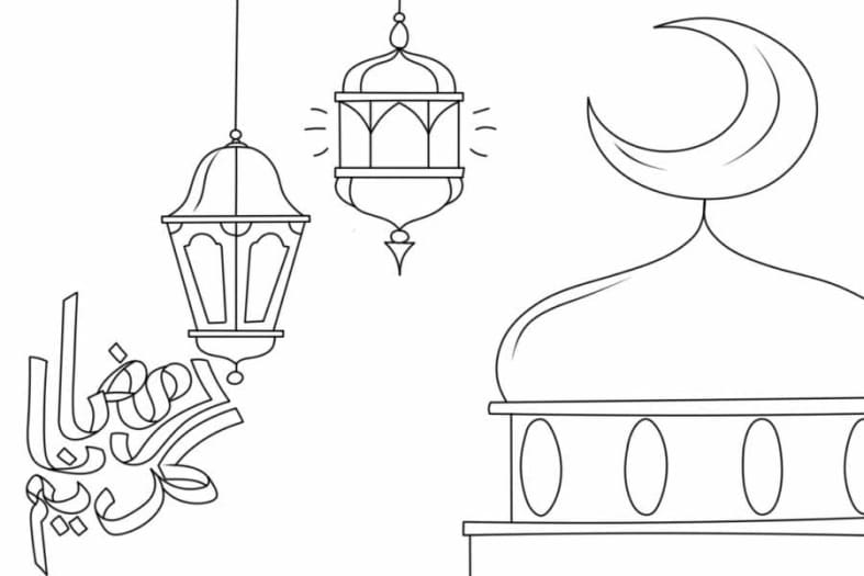 Ramadan Free printable coloring - Ramadan Ausmalbilder Ausmalbilderkinder.de 30 787x525