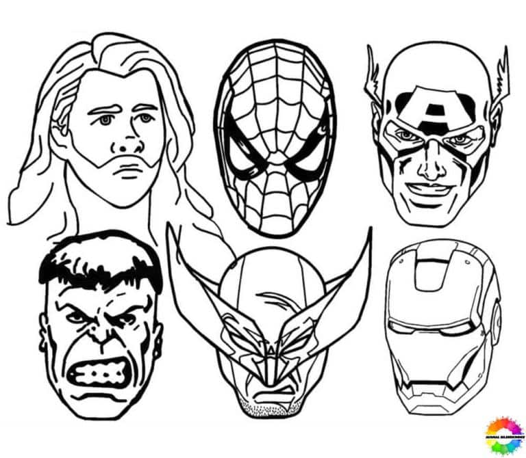 Superhelden ausmalbilder PDF zum ausdrucken für kinder