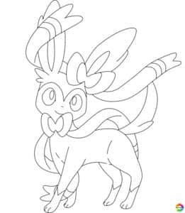 22+ Sylveon coloring pages - Eevee's evolved Pokémon