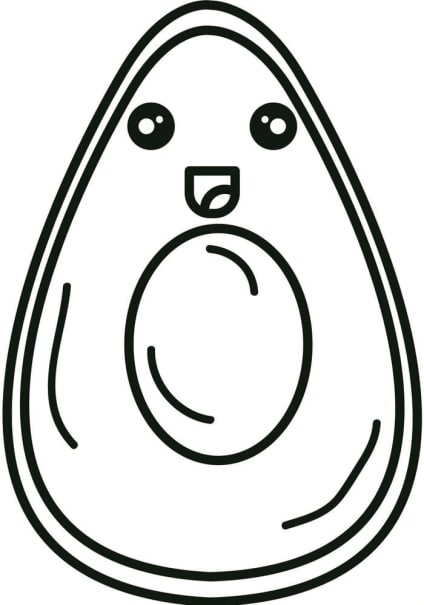 ausmalbilder avocado