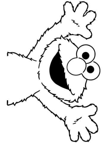 Sesame Street Elmo coloring pages - free printable ones