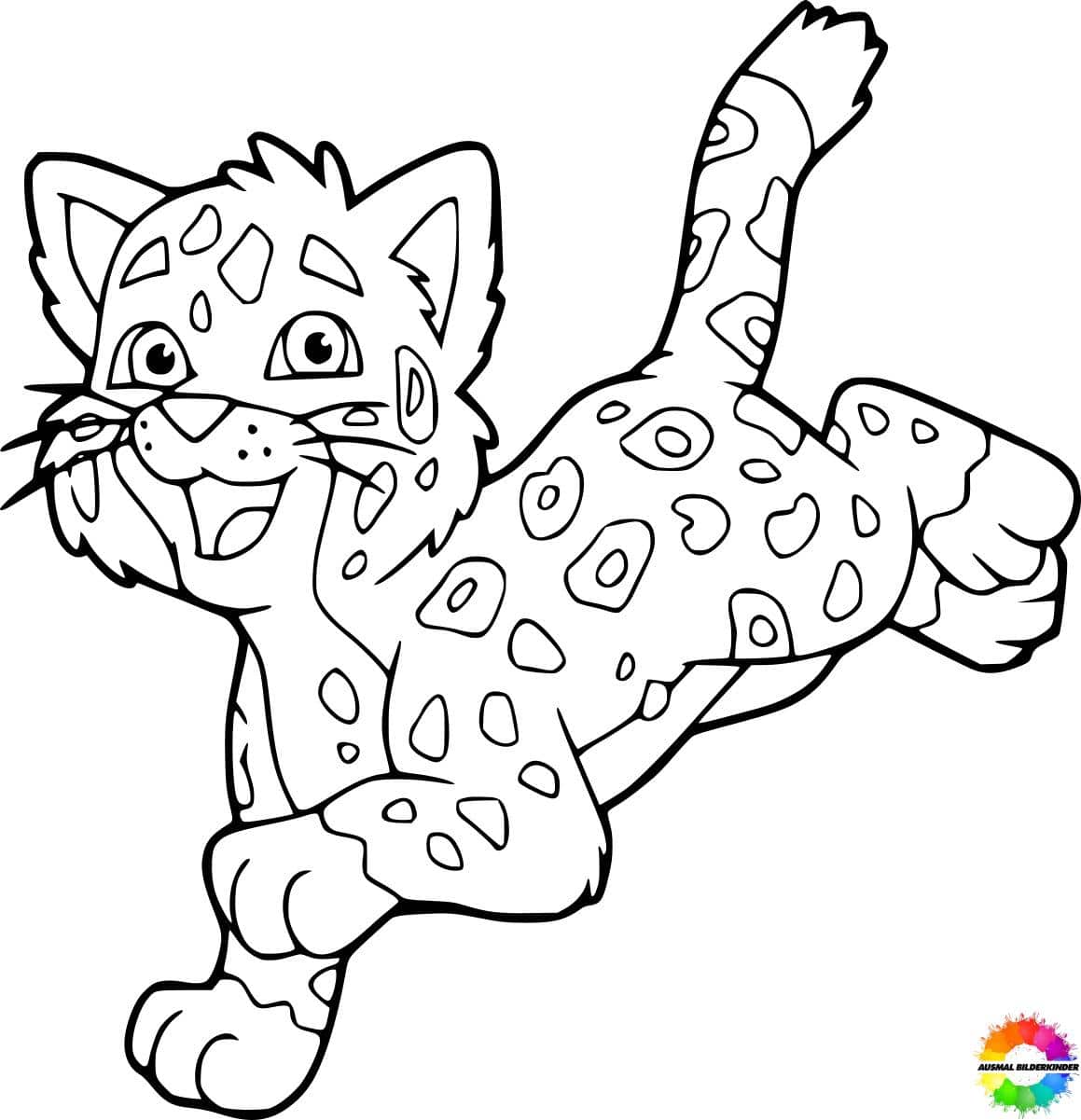 Jaguar ausmalbilder tiere zum drucken kostenlos für kinder