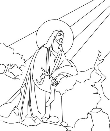 Jesus coloring pages for kids to color, show respect