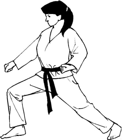 ausmalbilder karate