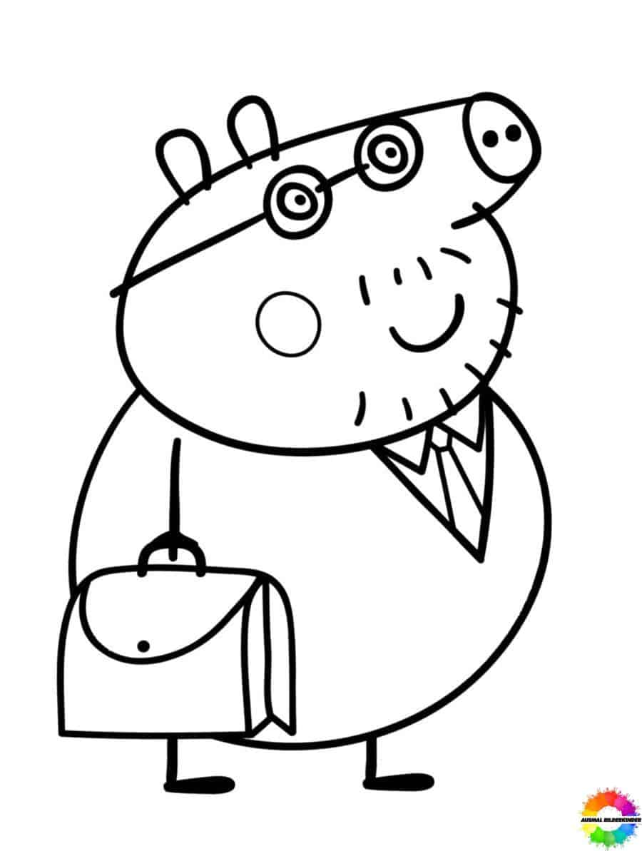 Peppa Pig ausmalbilder kostenlos drucken für kinder