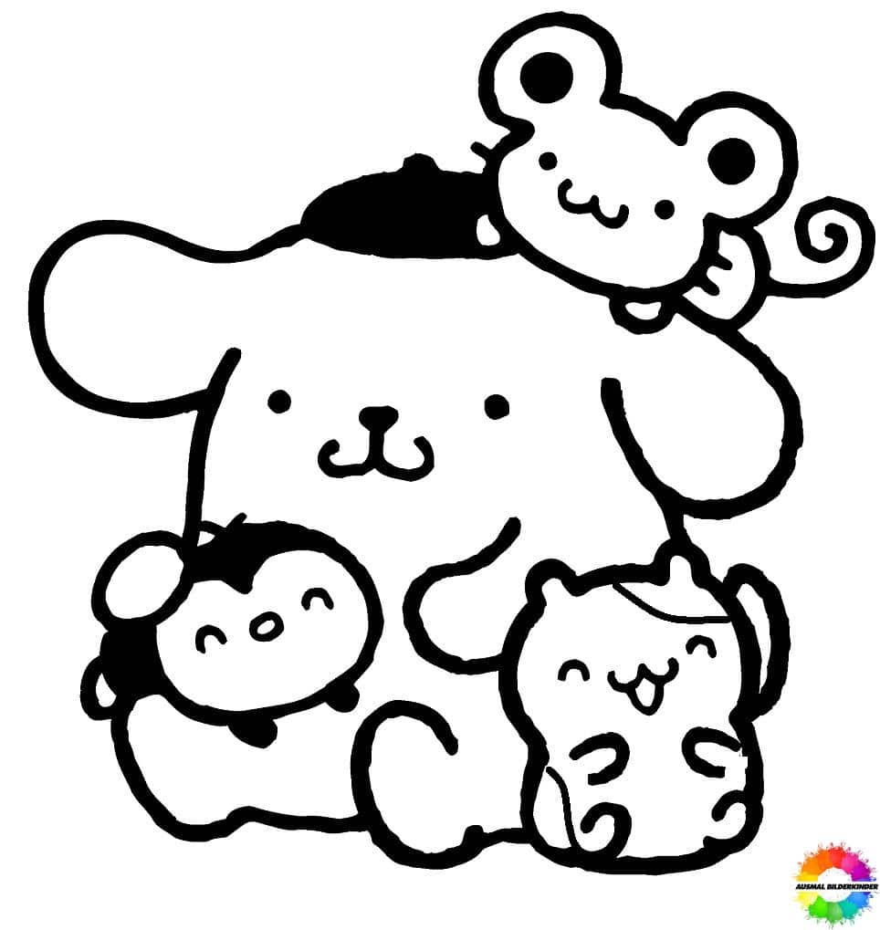 10 Sweet Hello Kitty and Pompompurin Coloring Pages for a Delightful Coloring Adventure