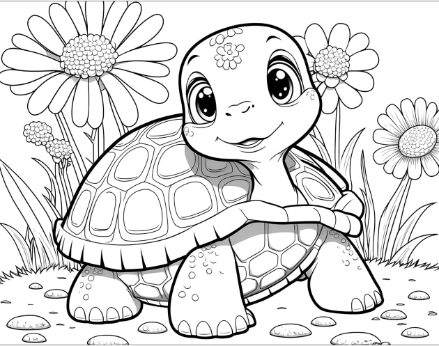 Schildkröte-Ausmalbilder-ausmalbilderkinder-de-9