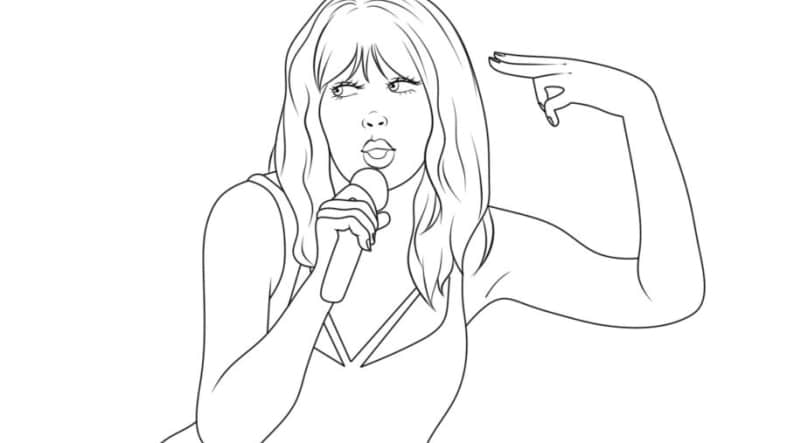 Taylor Swift coloring pages for fans - Download for free