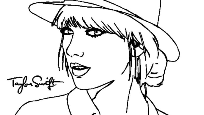 Taylor Swift coloring pages for fans - Download for free