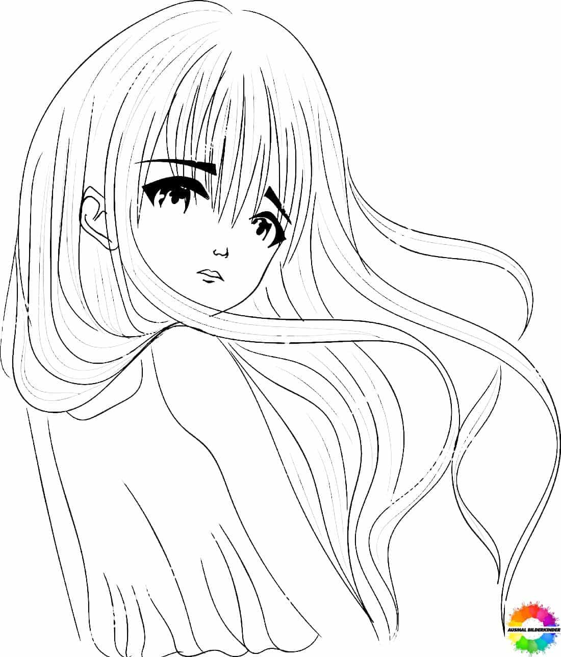 Girl Anime coloring page - Mimi Panda