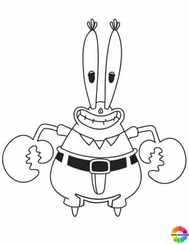 Mr. Krabs coloring pages for coloring - Free printing