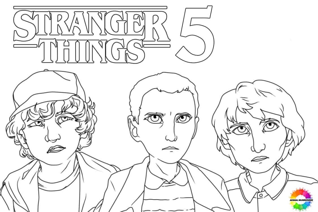 Stranger Things 5 Ausmalbilder: Ein spannendes Abenteuer