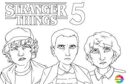 Stranger Things 5 ausmalbilder