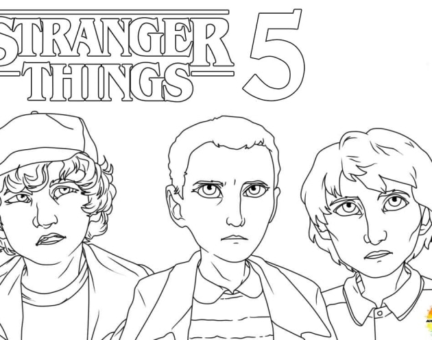 Stranger Things 5 ausmalbilder