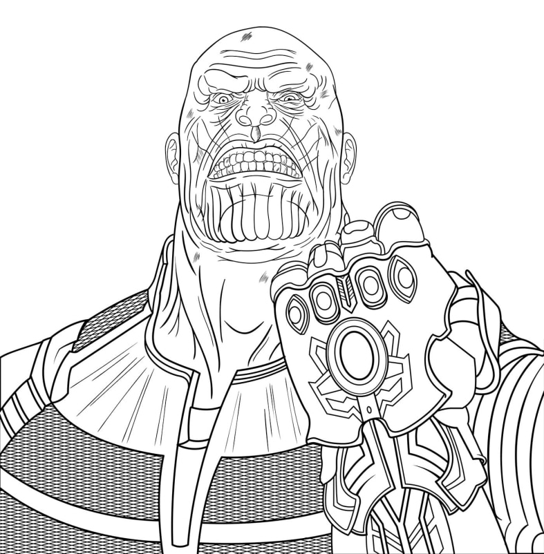 Thanos Ausmalbilder: Unleash Your Inner Artist with the Mad Titan!