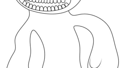 garten of banban coloring pages 2 – The Twisted One – Having fun with  children