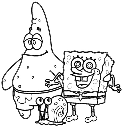 Patrick Star Free coloring pages for kids to color in
