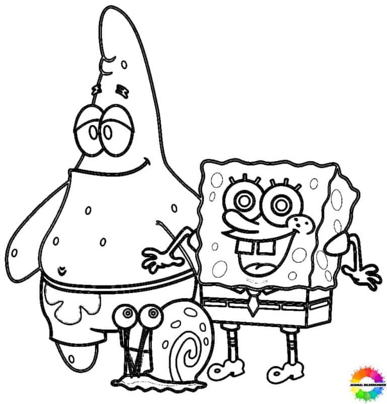 Patrick Star Free coloring pages for kids to color in