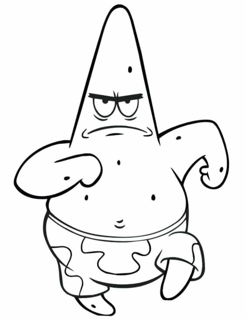 Patrick Star ausmalbilder kostenlose für kinder zum ausmalen