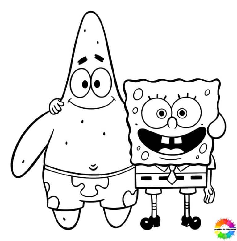 Patrick Star Free coloring pages for kids to color in