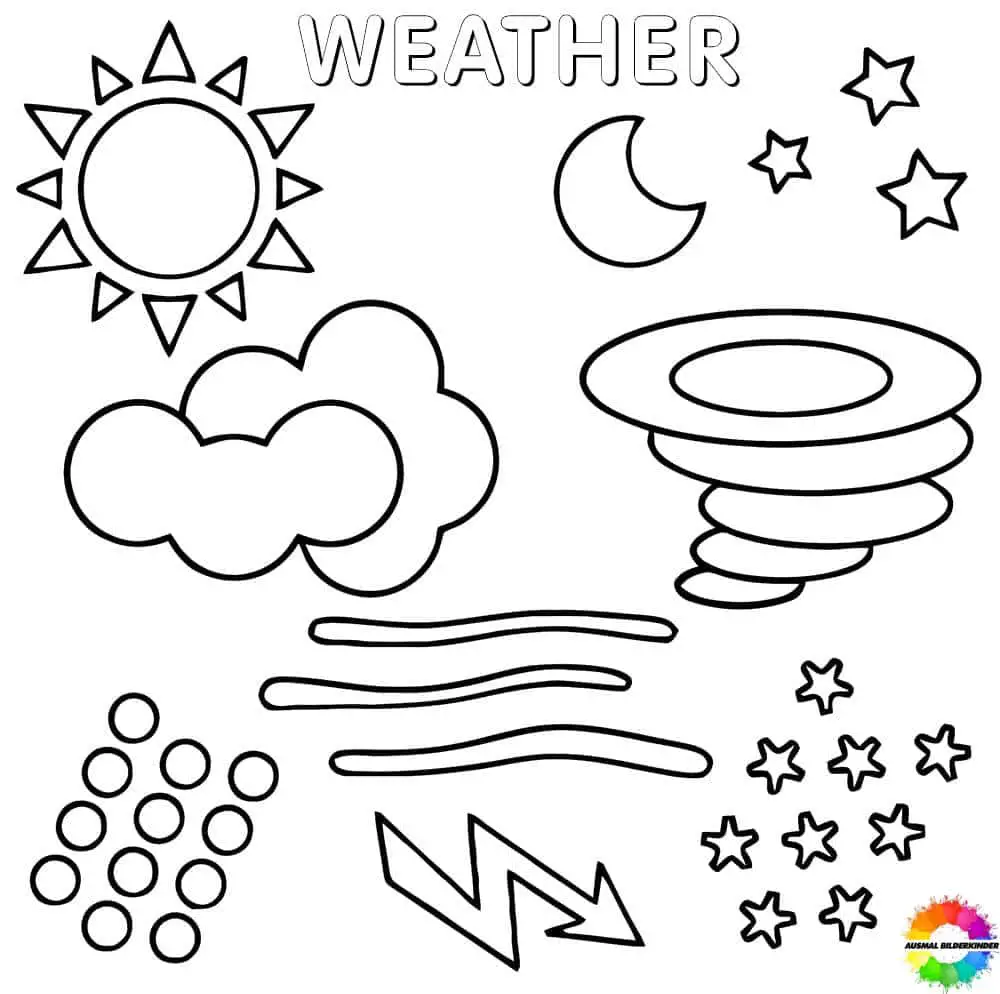 ausmalbilder wetter