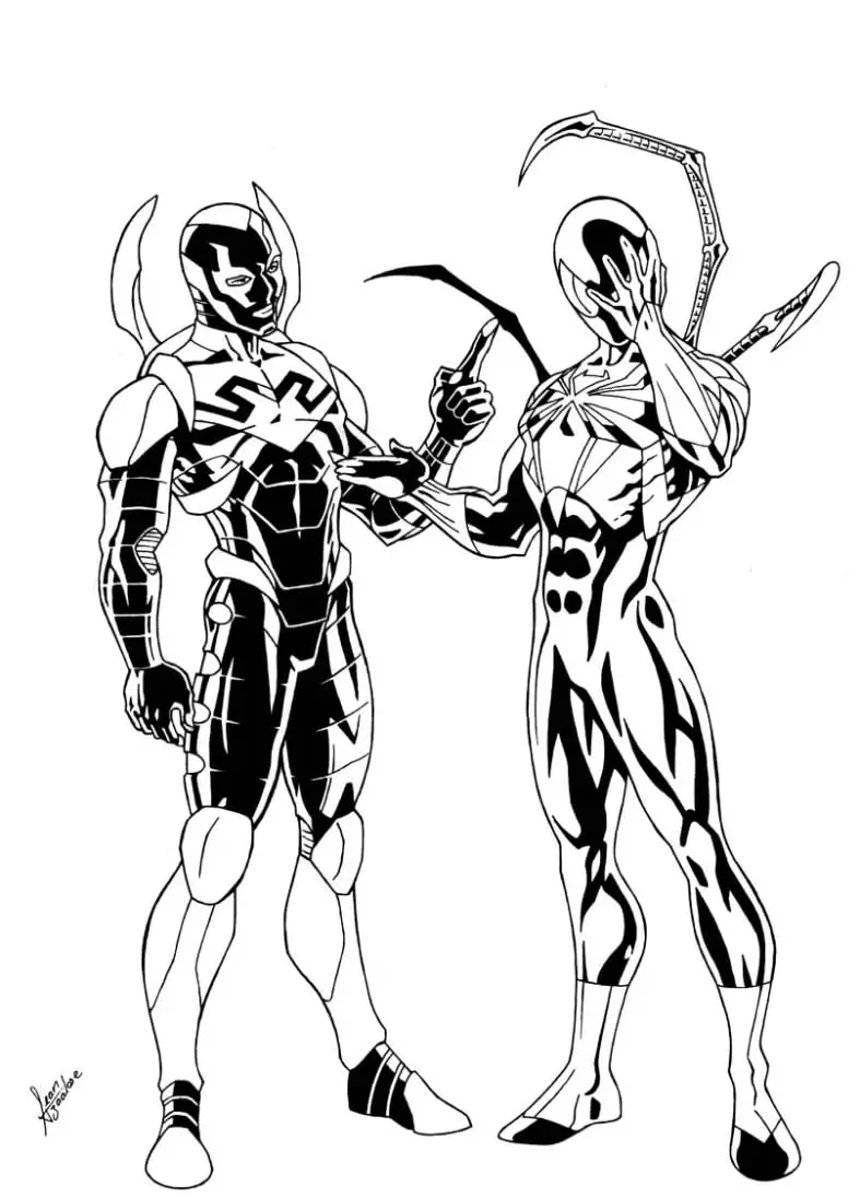 18 Blue Beetle coloring pages - Blue Beetle Ausmalbilder Ausmalbilderkinder De 4 787x1096 