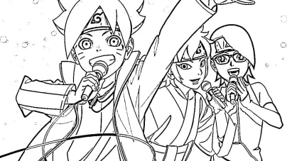 boruto 1 Coloring Page - Anime Coloring Pages