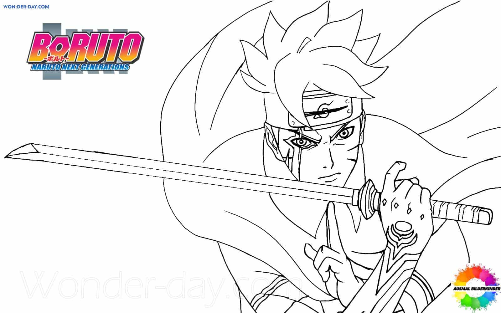 Boruto coloring pages to print and online coloring pages