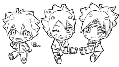 chibi boruto Coloring Page - Anime Coloring Pages